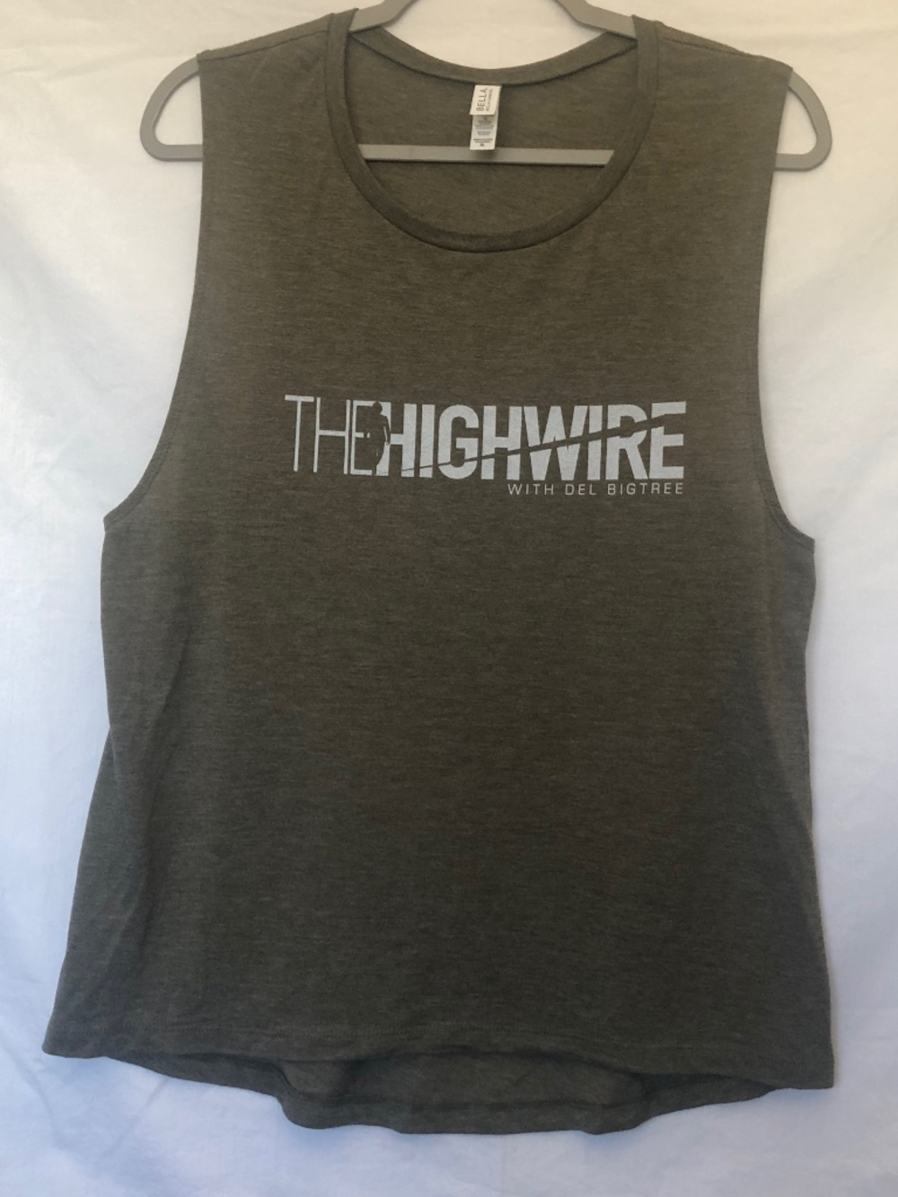 High Wire Muscle Tee Sleeveless Mens XL Olive Khaki Tank